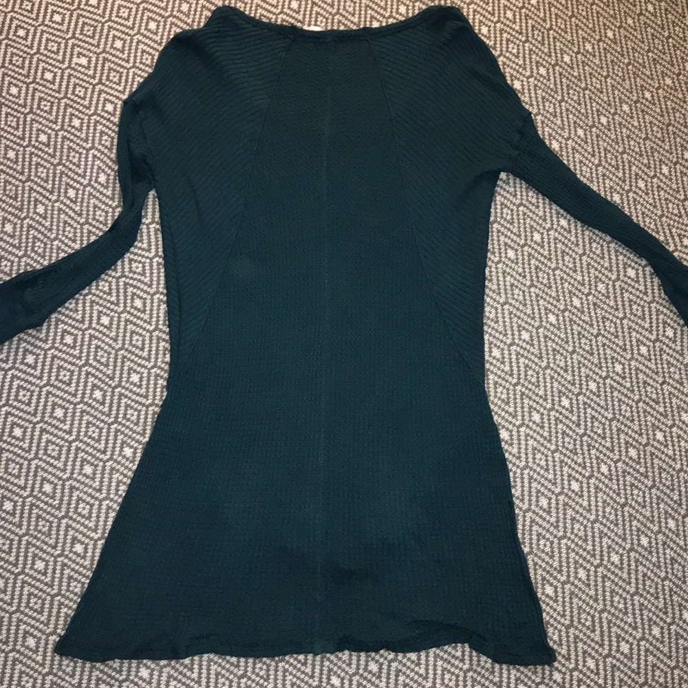 Free People Ventura Drippy Thermal Top Oversized Waffle Knit Long Sleeve Tee - Picture 8 of 8
